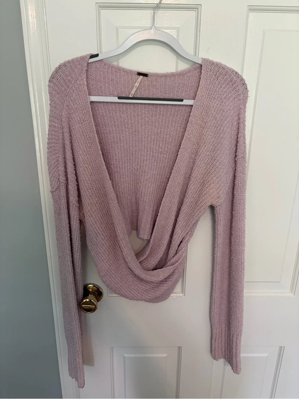 Free People Blush Draped Open-Front Knit Cardigan